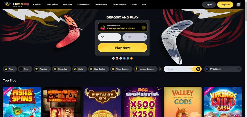 Boomerang casino online v Slovenia